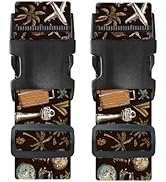 Nuxovilar Luggage Straps of 2 Set Travel Elements Pattern, 1.96x90.5 inches - Luggage Straps for ...