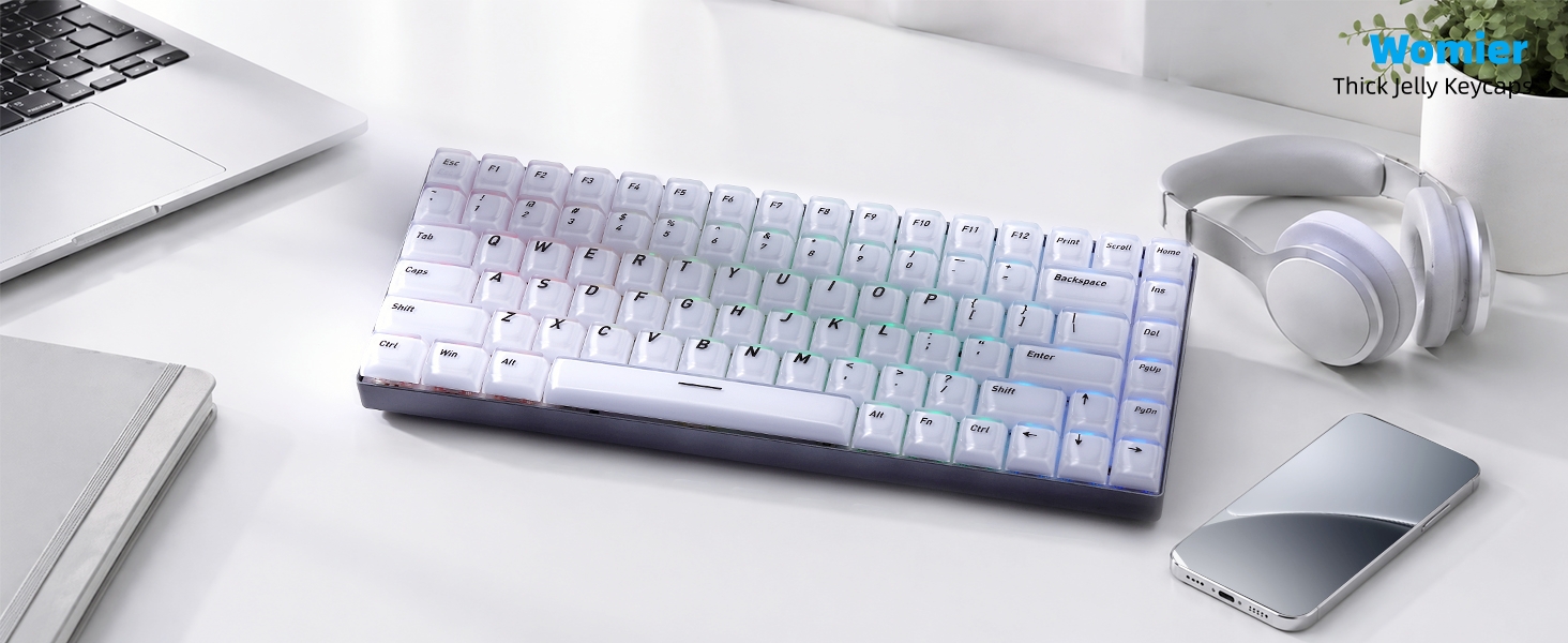 Shine Through Keycaps for Mechanical Keyboards