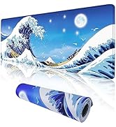 Viorichve Gaming Mouse Pad Large XXL Mouse Pad Extended Big Desk Mat 31.06" x 11.8" Japanese Sea ...