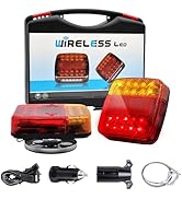 MEDAMOC Wireless Trailer Lights Magnetic, Car LED Magnetic Wireless Towing Tail Lights Waterproof...