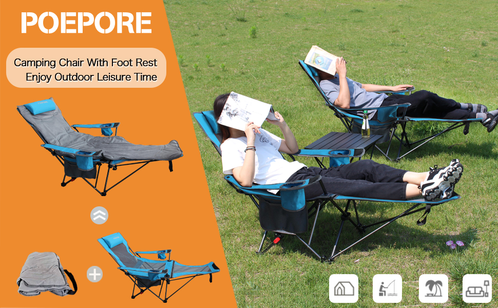 camping chair with footrest