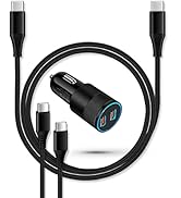 Super Fast Car Charger for Samsung Galaxy, 3pack 60w Dual-Port USB-C Car Charger Cigarette Lighte...