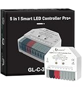 GLEDOPTO ZigBee 3.0 Pro Mini LED Strip Controller 5 Modes in 1 RGBCCT RGBW RGB CCT WWCW Dimmer DC...