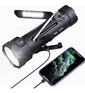 PPLEE Emergency Weather Radio NOAA Certified, Hand Crank Solar Flashlight Radio with Cell Phone C...