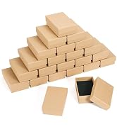 Craftdady 24pcs Tan Jewelry Gift Boxes 3 x 2 x 1 Inch Small Gift Boxes Cardboard Necklace Boxes E...