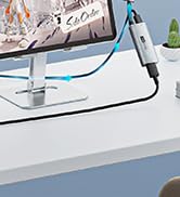Illustration demonstrating installation or assembly instructions with blue lined diagram showing connection or attachment process.