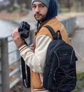 BAGSMART Small Camera Sling Bag, DSLR/SLR Camera Bag Backpack Fits 11" Tablet, Camera Shoulder Ba...