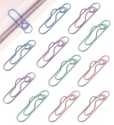 GAUENEEN 12 Pcs Colorful Metal Pen Clips, Pen Holder Clips for Notebook Journal and Book, Paper C...