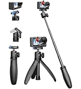 TELESIN 40cm/15.7'' Mini Selfie Stick Tripod, Magnetic Quick Release Selfie Sticks Handle Grip, P...