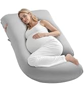 VEVOR Pregnancy Pillow, G-Shaped Maternity Pillow for Sleeping, Full-Body Support Pillow with Rem...