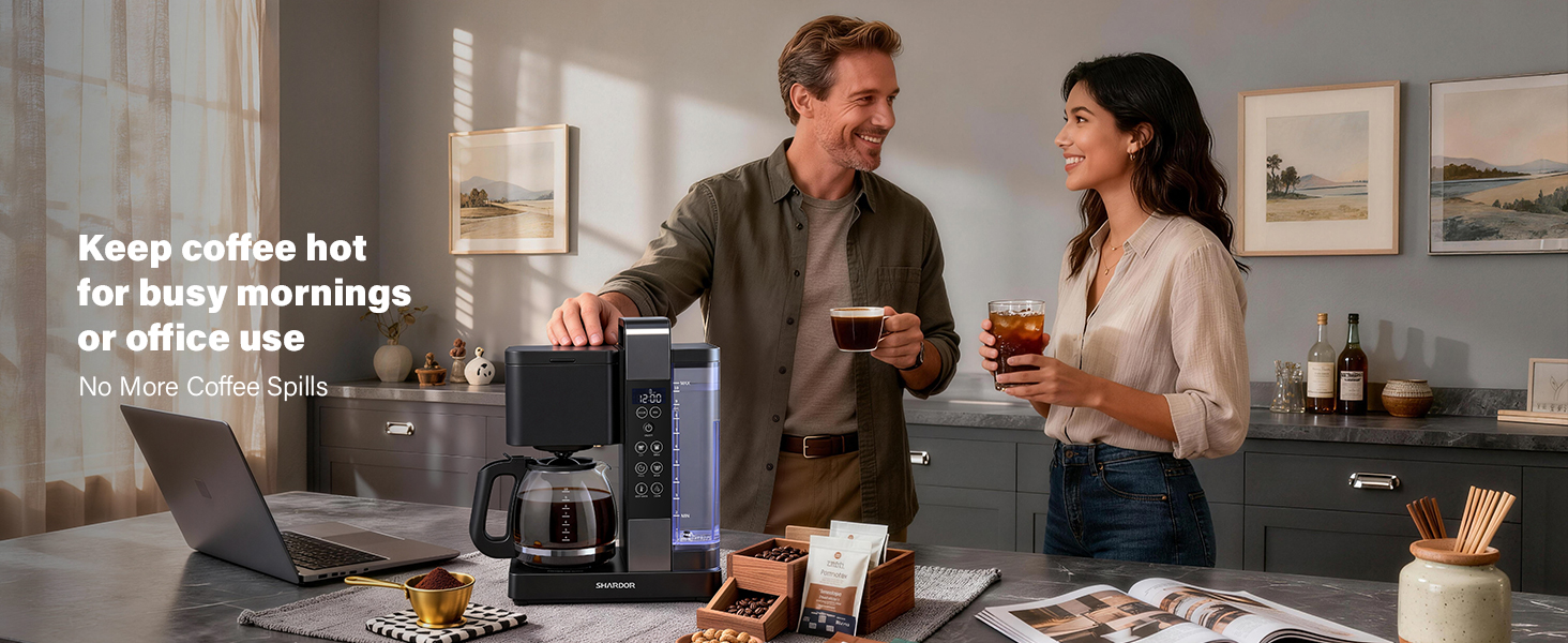 Keep coffee hot for busy mornings or office use