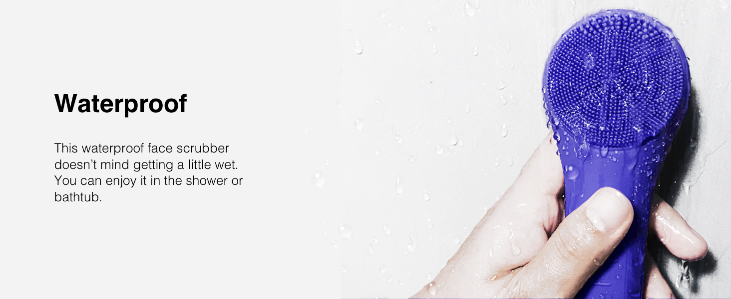 Waterproof face scrubber