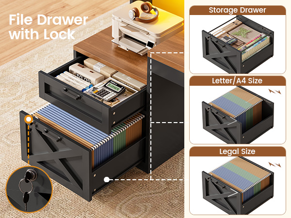 desk with drawers