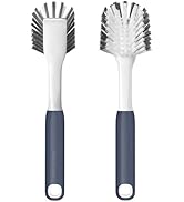 ROSEOK Dish Brush with Built-in Scraper,Kitchen Scrub Brush for Cleaning Dishes,Pots,Non-Stick Pa...