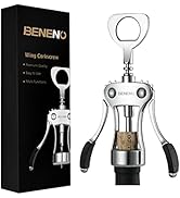 Wine Opener, Zinc Alloy Premium Wing Corkscrew Wine Bottle Opener with Multifunctional Bottles Op...