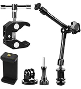 Niewalda Camera Magic Arm articulating arm- 11 Inch Metal Adjustable Friction Articulated arm wit...