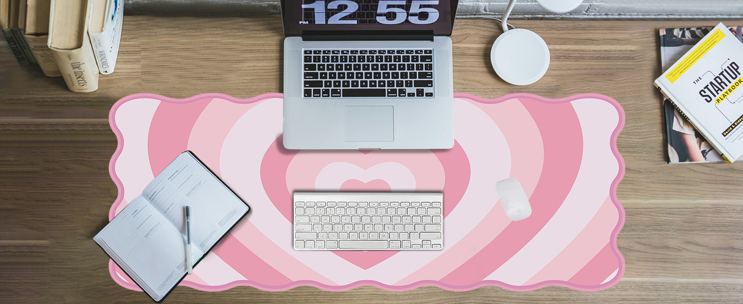 pink desk mat