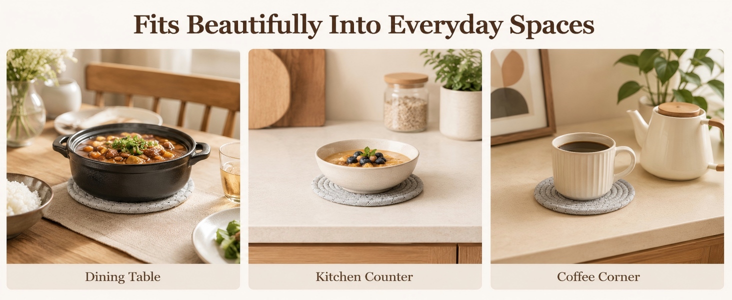Soft Lightweight Cotton Mats, Portable for Kitchen, Dining Room &amp;amp; Cafe Daily Use