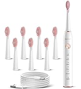 High Vibration 38000VPM Sonic Electric Toothbrush for Adults with Timer Dupont Brush Heads Ultra ...