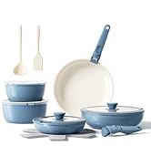 Redchef 16pcs Ceramic Nonstick Pots and Pans Set, Kitchen Cookware Set with Removable Handle, Non...