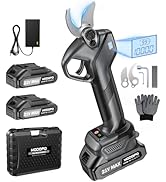 Upgraded Electric Pruning Shears, 1.6" Cutting Diameter Cordless Pruner with LCD Display, Brushle...