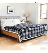 RALYSUN Electric Heated Blanket Full Size 72"x84" Microplush &amp; Sherpa Fabric, Machine Washable 4 ...