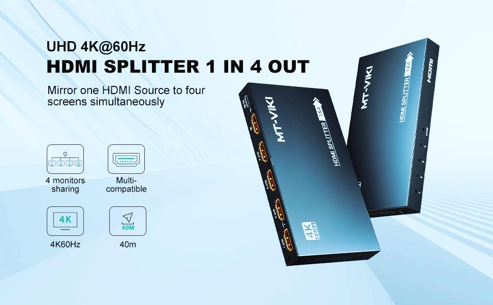 hdmi splitter 1 in 4 out