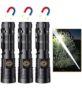 LED Rechargeable Flashlights High Lumens - 1500 Meters Long Beam Super Bright LED Magnetic Flashl...