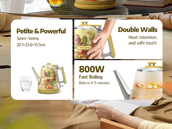 Hazel Quinn 1L Small Electric Kettle