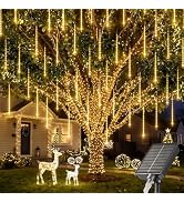 Brightown Solar Meteor Shower Icicle Lights (Warm White)