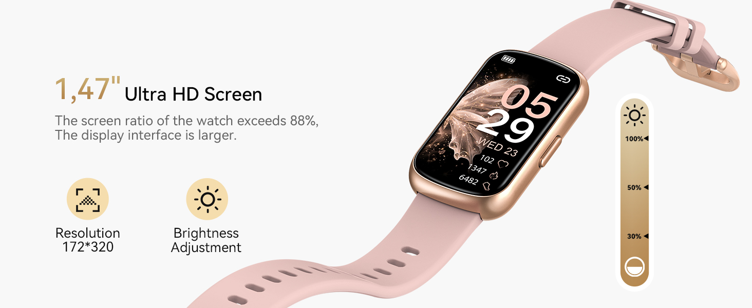 fitness tracker with 1.47 inch ultra HD screen