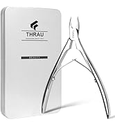 THRAU Cuticle Trimmer for Manicure and Pedicure, Stainless Steel Cuticle Remover Cuticle Nipper, ...