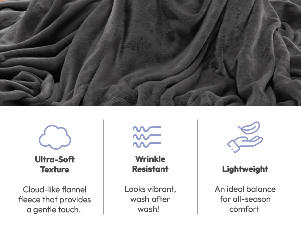grey fleece blanket