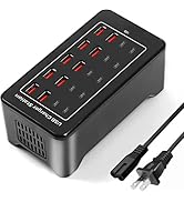 USB C Charger Block 100W USB C Charging Station, 20Port (20A) Multiple Charging Hub Desktop 10 Po...
