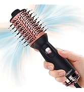 AraSyleon Dual Voltage Travel Hair Dryer Brush, Small Portable Ionic Powerful Blow Dryer, Drying ...