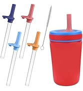 XANGNIER Replacement Straws and Bite Valve Compatible with Zak Designs Kelso 15 oz Tumbler Water ...