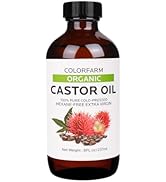 Cold Pressed Organic Castor Oil: Nourishing Treatment for Hair and Skin - 100% Pure and Natural U...