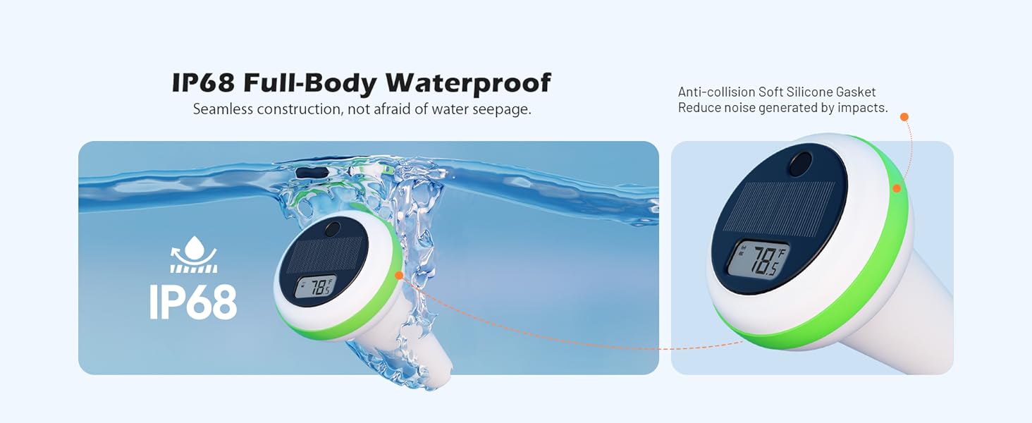 INKBIRD Solar Wireless Pool Thermometer with 7-in-1 WiFi Gateway Swimming Pool Thermometer