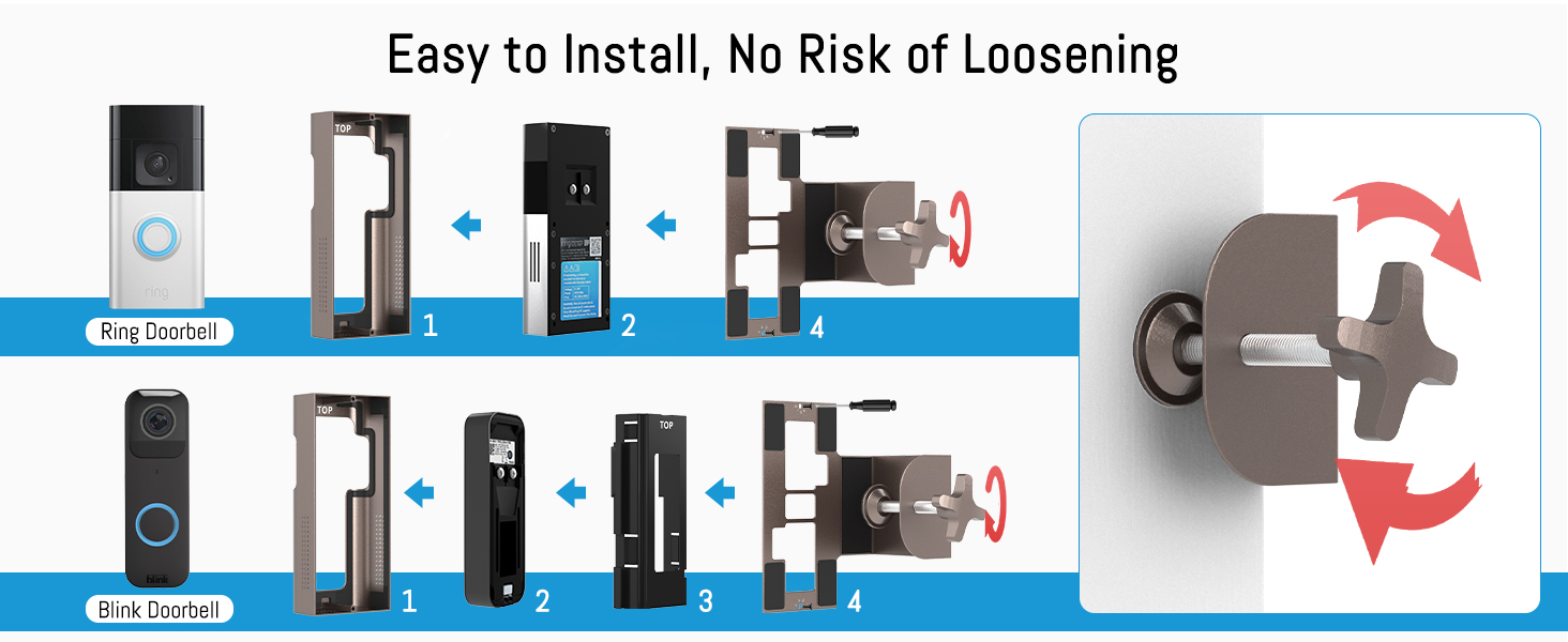 metal door mount for ring security