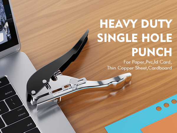 single hole punch black