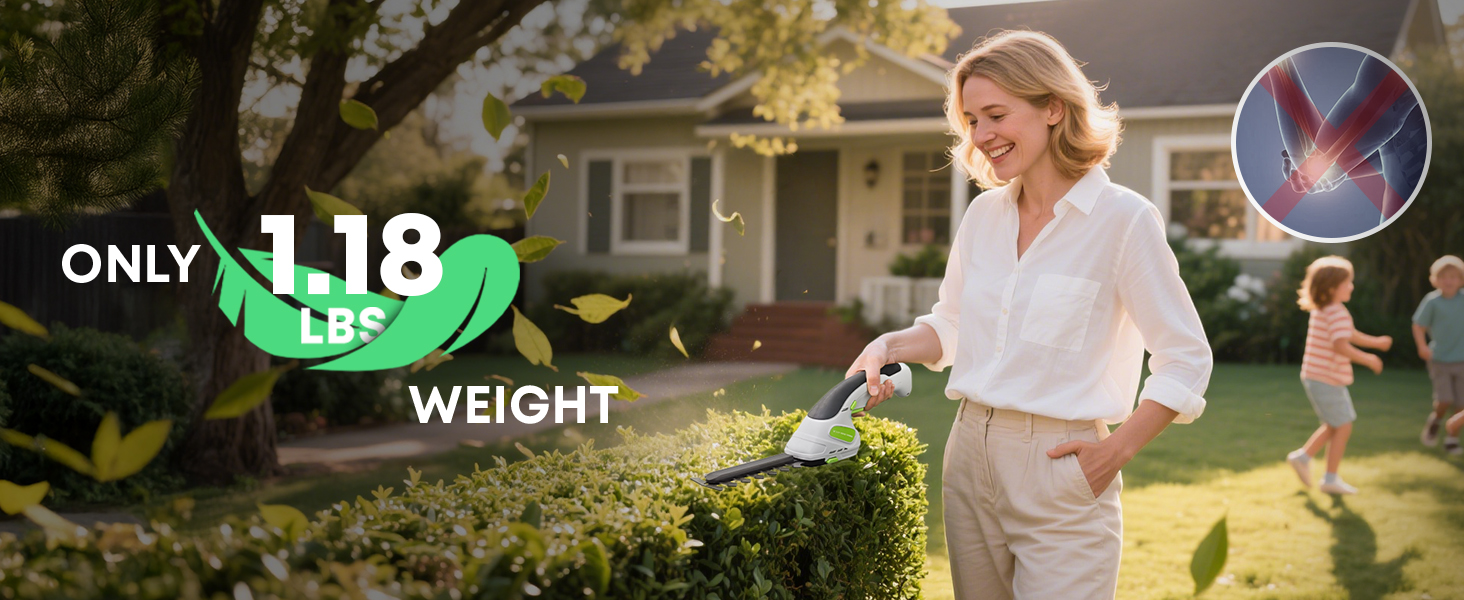 lightweight hedge trimmer