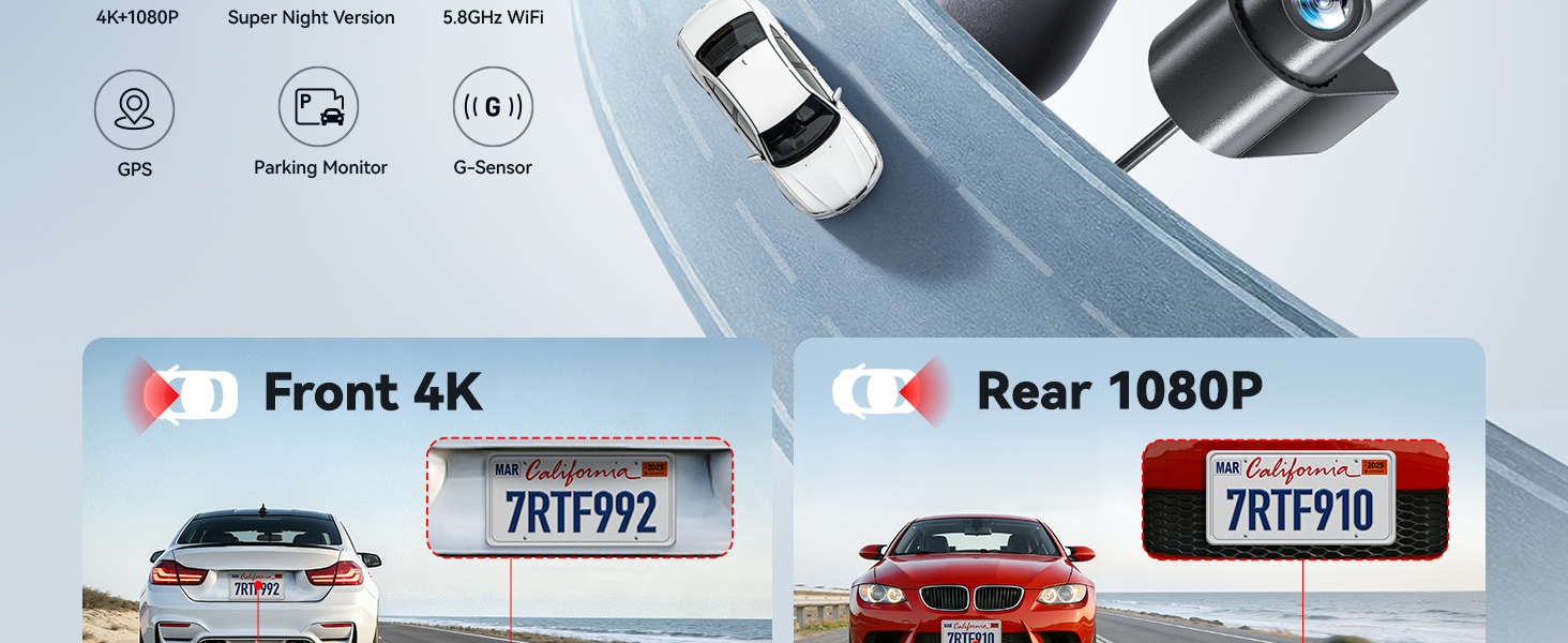 dash cam front and rear