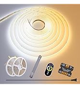 GOMING CCT COB LED Strip 24V 65.6ft/20M(2pcs X 32.8ft) 2700K-6500K Tunable White with 24V 200W Po...