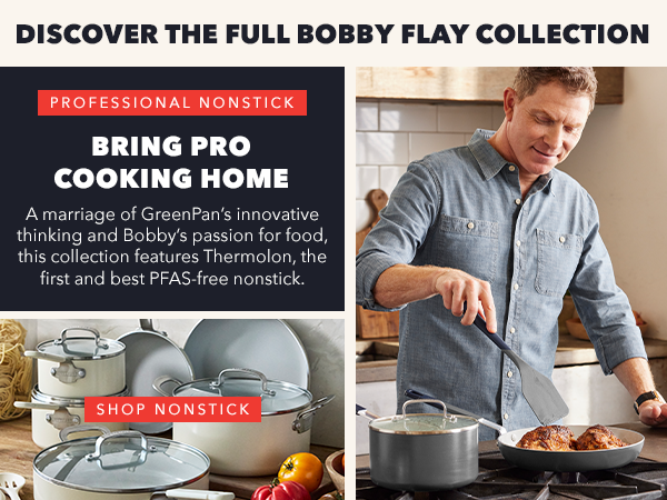 GreenPan, Ceramic Nonstick, PFAS-Free, Non-Toxic, Cookware, Frypans, Bobby Flay