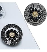 Meroqeel 2 Pack Slim Bling Cute Cell Phone Grip Ring Holder Adhesive Backgrips, Chrysanthemum Bli...