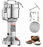 VEVOR 750g Electric Grain Mill Grinder, High Speed 2000W Commercial Spice Grinders, Stainless Ste...