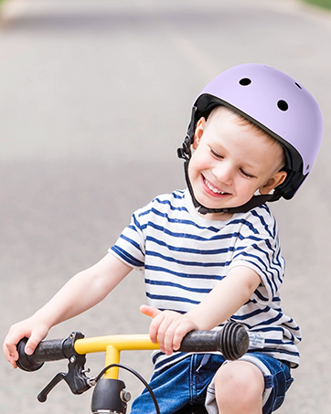 The kids helmet adjust for cycling