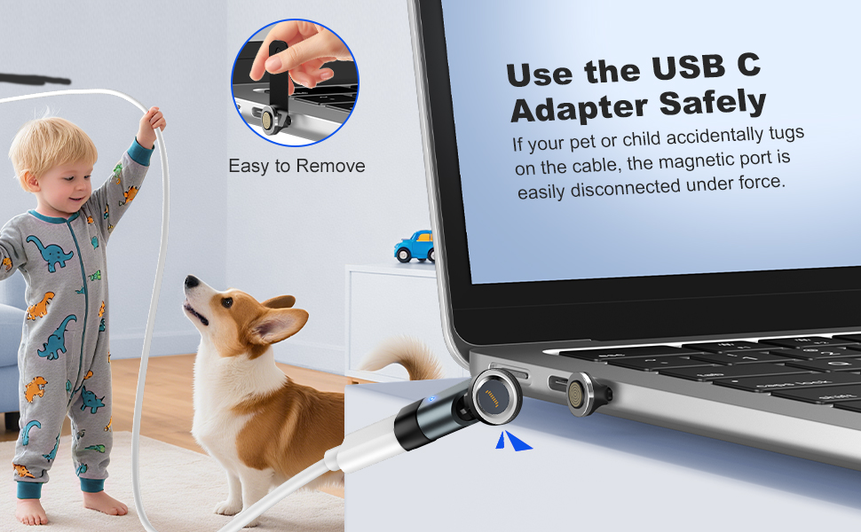 magnetic usb c right angle adapter