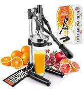 Zulay Extra Tall Citrus Press Manual Juicer - Manual Orange Juice Squeezer, Fits Tumblers, Tall G...