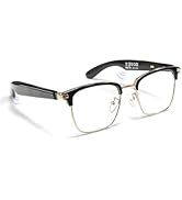 Jacuate Bluetooth Audio Smart Glasses for Men&amp; Women,Anti Blue Light Safety Glasses with Open Ear...